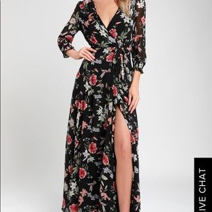 Lulus floral wrap dress